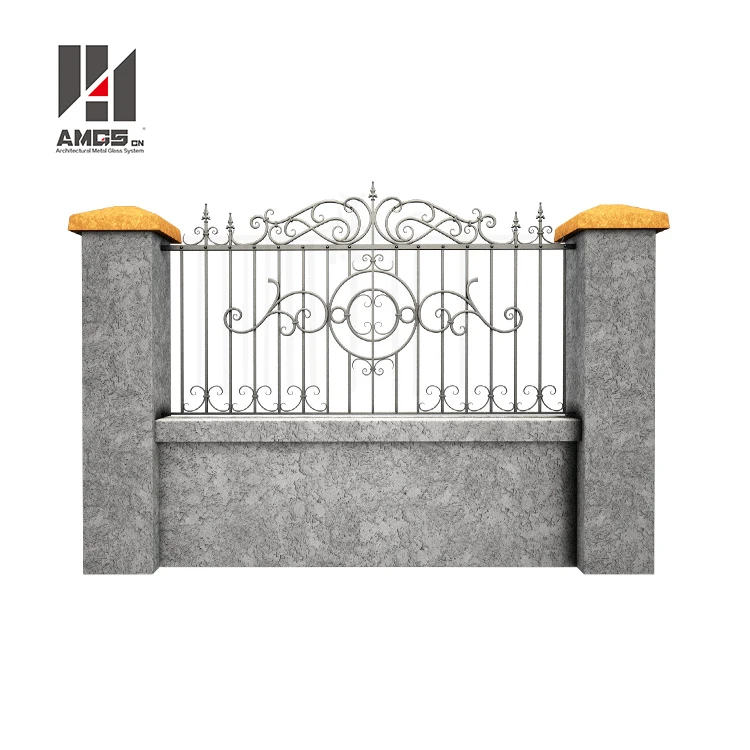 Outdoor Or Indoor Wholesale Rail ing, s Durable Public Industrial Security Wrought Iron Balustrade Railing