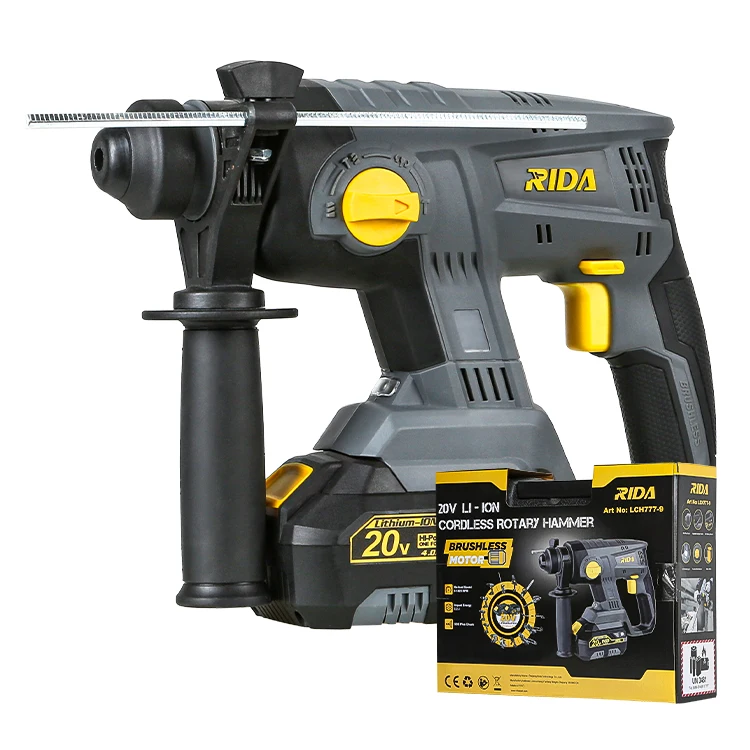 RIDA Construction tool SDS Plus Wireless tool Cordless hammer drill for concrete