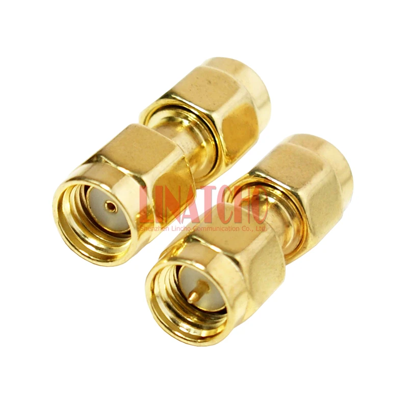 50 Ohm RF Connector Straight SMA Male to Reverse RP SMA Male WIFI Antenna Adapter
