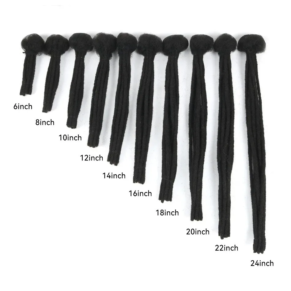 wholesale 100% handmade  afro kinky human hair dreadlock extension loc extension human hair crochet dreadlock braiding hair