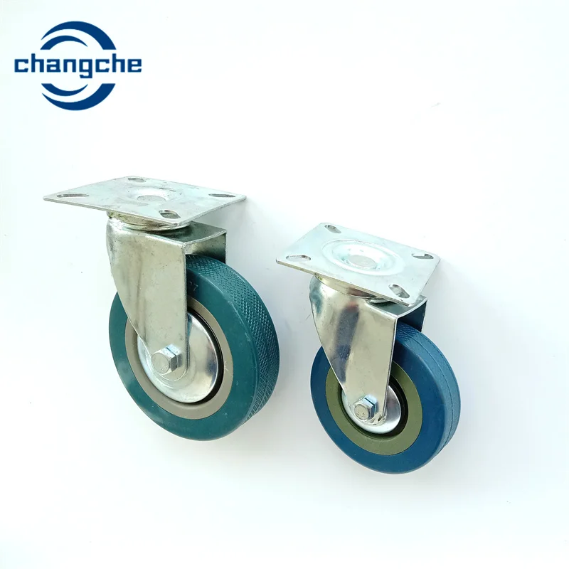 White  Caster Wheels Fixed Caster 3 Inch Caster Wheel PVC PU Material Wheel