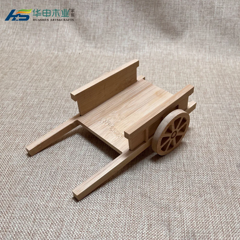 Large row car small trailer trolley model unfinished Wood Toy Cars and Trucks