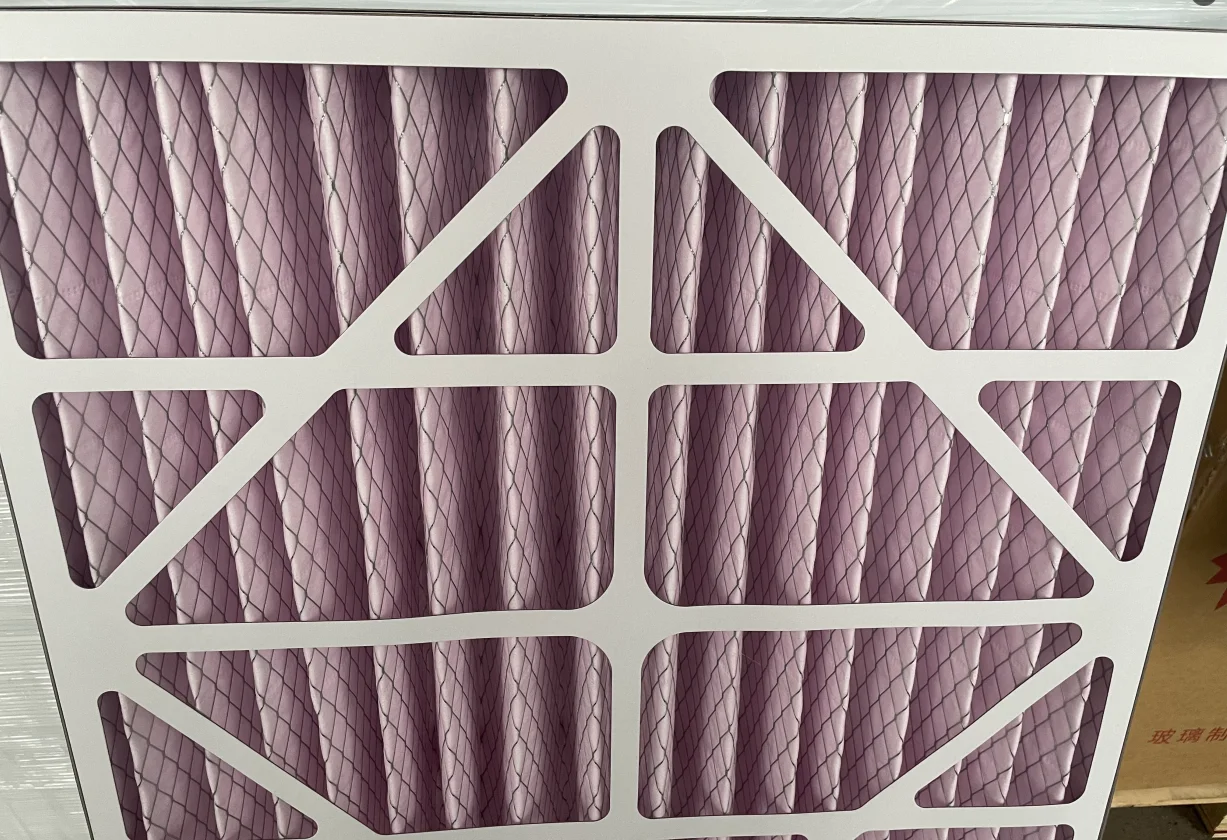 HVAC Disposable Cardboard Pre Filter G3 G4 Panel Filter Synthetic Fiber 24x24x2 12x24x1 Different Sizes for AHU