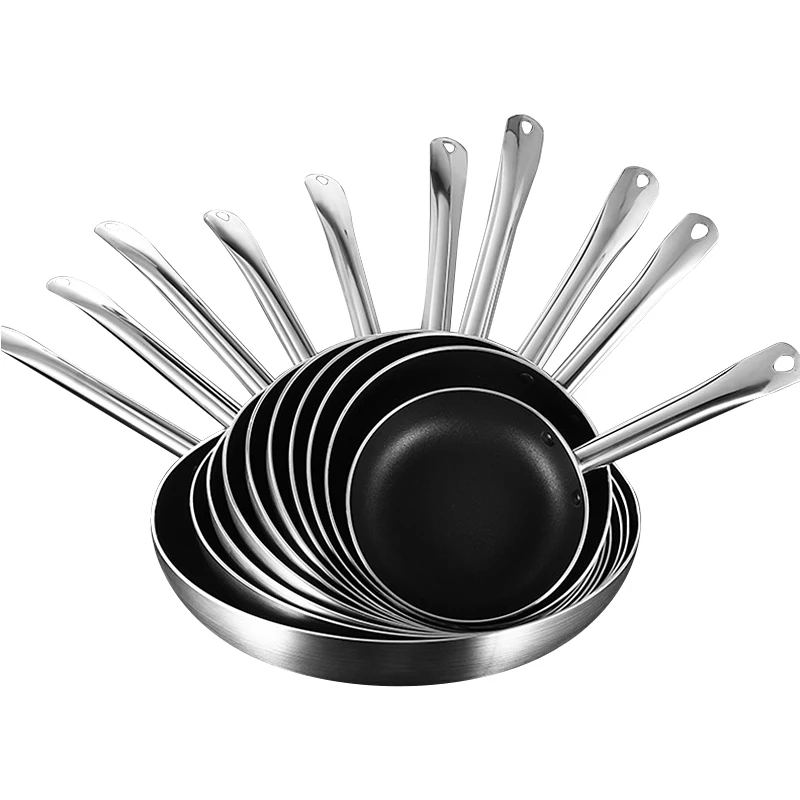 Stainless 10 1/4-Inch and 12-Inch Fry Pan Set, stainless nonstick, durable,  Stainless Steel