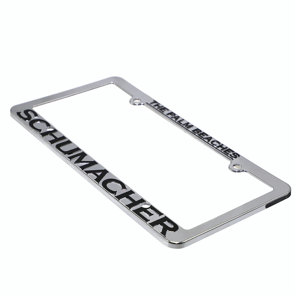 USA custom plastic license plate frame car licence plate frame chrome in stock