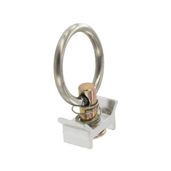 L Track Accessories Single Stud Fitting with Stainless Steel Round Ring for Air Cargo Tie Down Heavy Duty Ring