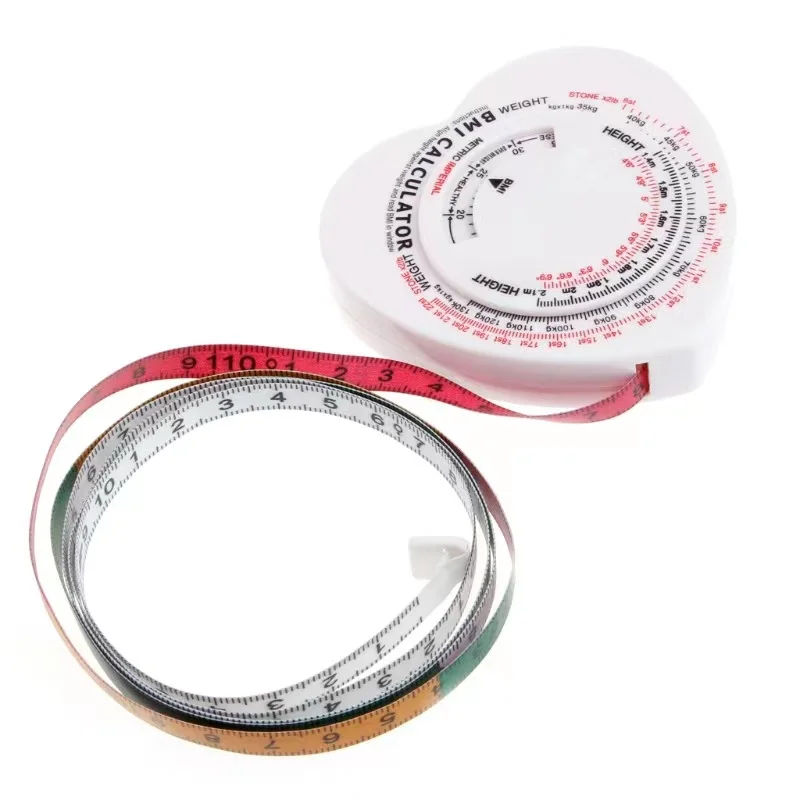 Hot Selling Heart Bmi Body Mass Index Tape Measure-Calculator Body Mus