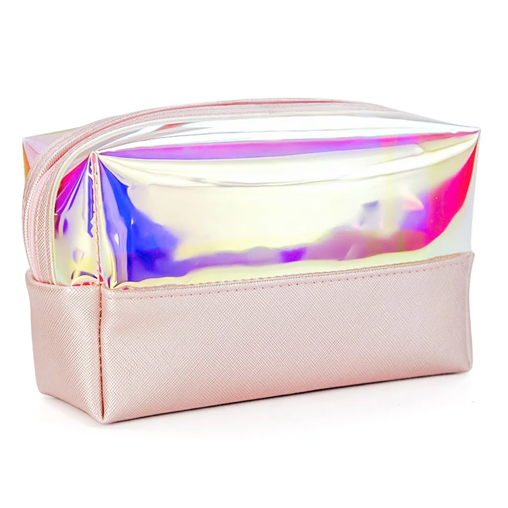 High Quality Iridescent Shining Wash Bag For Women Waterproof Travel Toiletries Funky Cosmetic Bag As Makeup Bag
