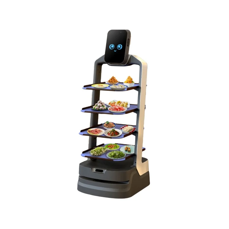 
Hotel Serving Food Waiter Robot Hotel Dish Delivery Robot No Contact Delivery Food Robot for Restaurant 