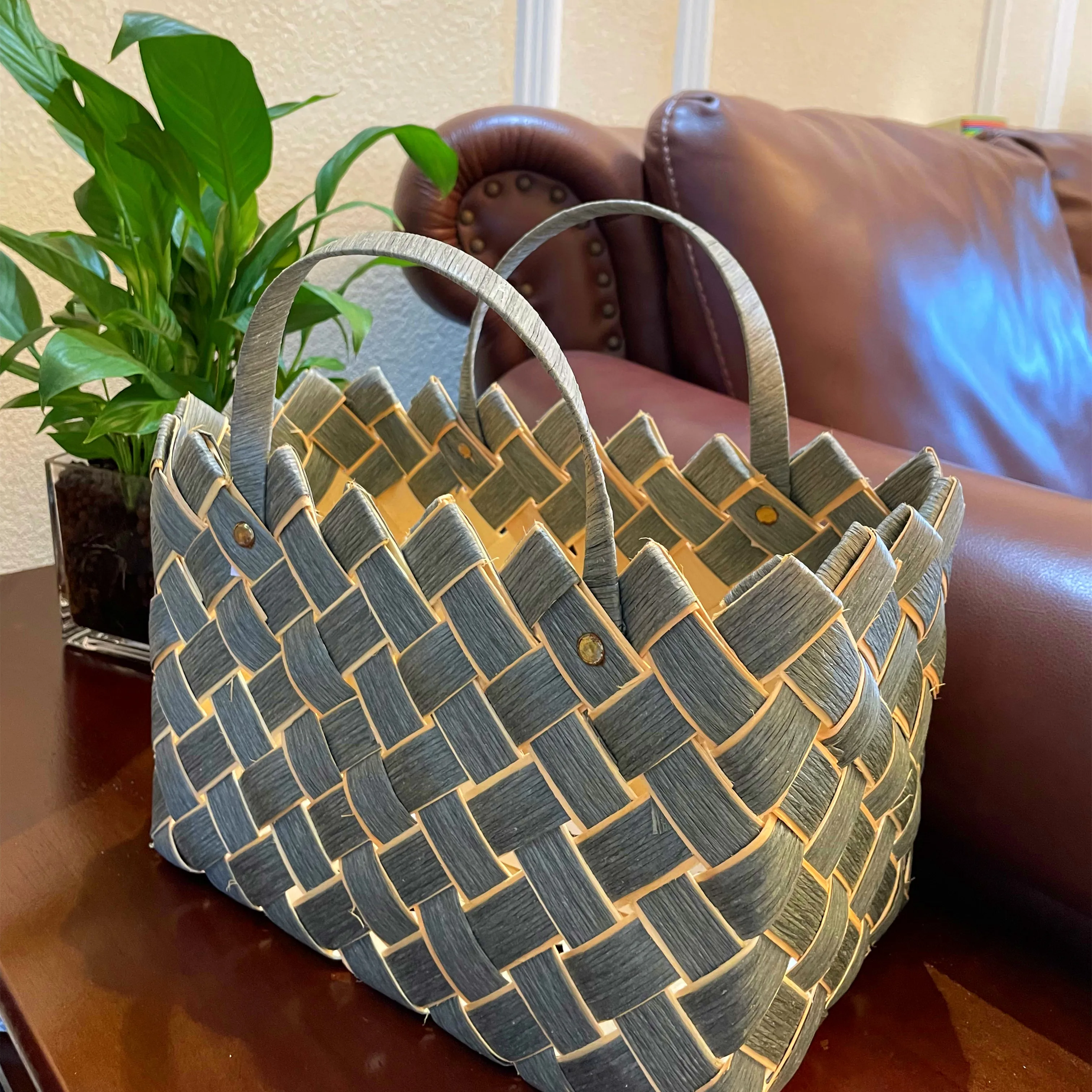 100% Handmade Willow Weaving Factory Sale Cutomizable Size Color Wicker Baskets Storage