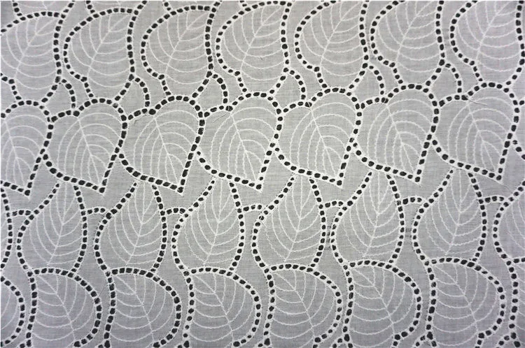 White Color New Design Lace Fabric High Quality Embroidery Swiss Voile Lace Beautiful Cotton Lace Fabric