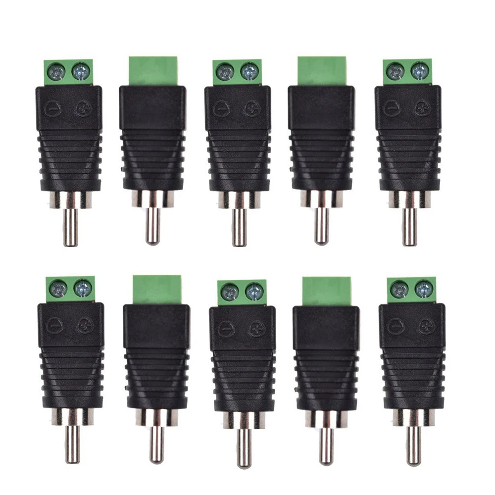 BNC Connector JR-R55-1 Male RCA plug with audio to terminal block for cctv security system CCTV Camera Accessories