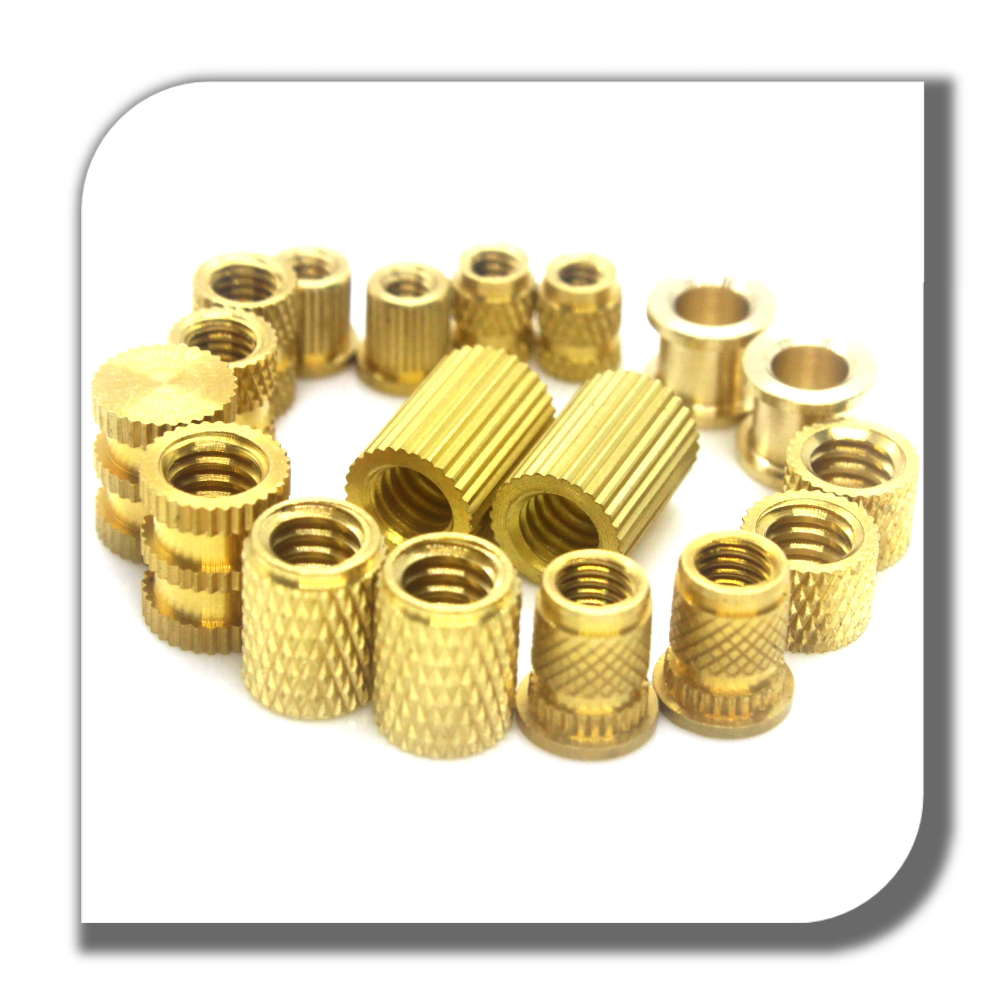 CNC parts M8 M12 M16 M18 thread brass thumb knurling nuts