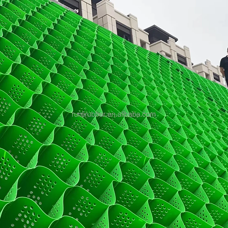 HDPE Textured and Perforated HDPE Plastic Geocell manufacturer price gravel grid geo cell for road construction