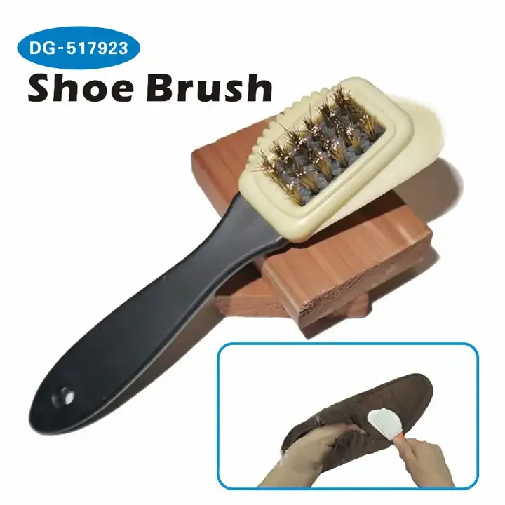 Hot sale copper Suede and Nubuck 4-Way shoe brush