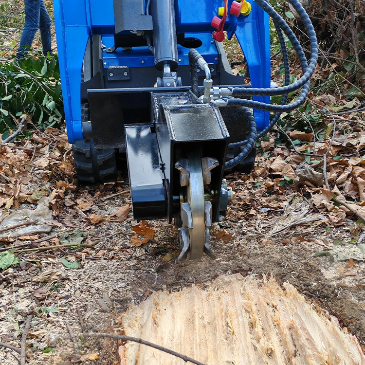 Advanced Derette V1000 Mini Skid Steer Crawler Loader with Three Pump and Valve System Powerful Stump Grinder