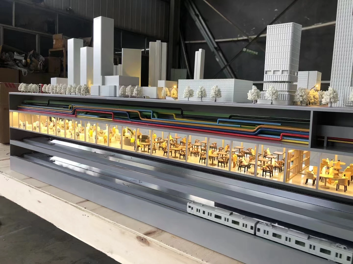 Manufacturers supply Real estate Architectural scale building model LED lighting Urban planning model making building