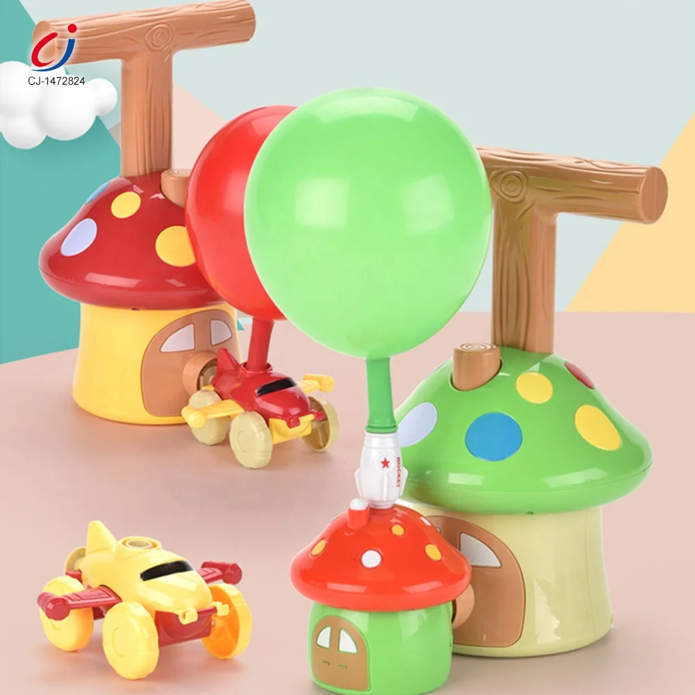 Chengji New Science Experiment Toy Hand Pump Launcher Tower Racing Vehicle Air Power Balloon Car