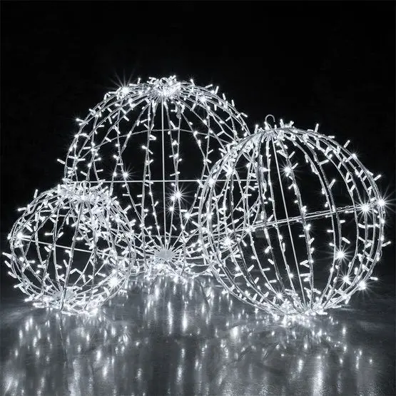 Outdoor Foldable Globe Lights IP66 LED Light Ball For Holiday And Garden Decoration