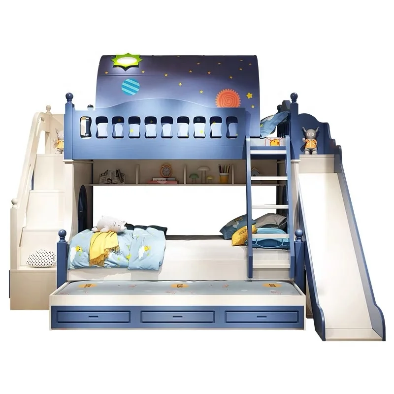 kids beds Bunk bed  Hot bed 2 floor children loft child wood