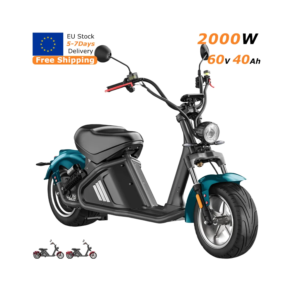 Электрический измельчитель Eahora M2 EEC EU Stock Citycoco, 2000 Вт, 14 дюймов, 40 А · ч