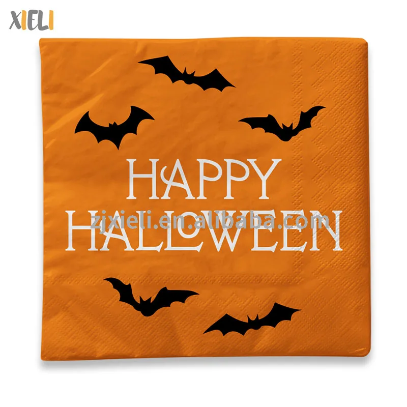 Xieli Halloween Party Supplies Disposable Paper Napkin Party Supplies Tableware
