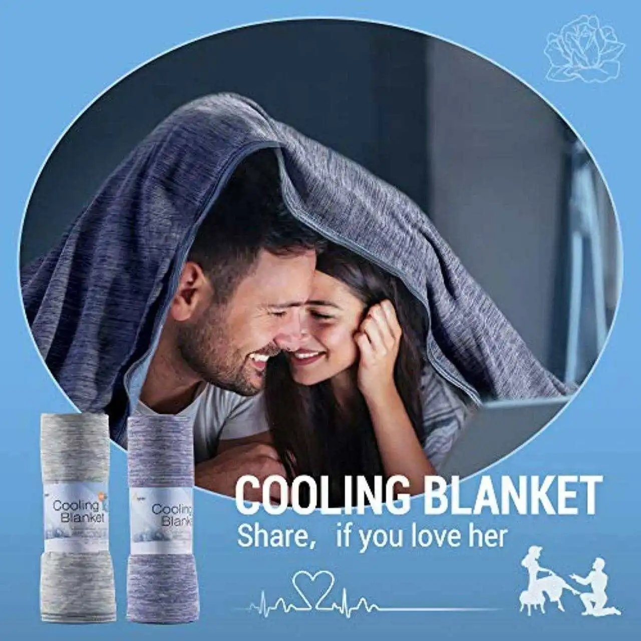 Hot Sales Original Factory Cold Blanket Throw Queen Size Summer Bamboo Q-max 0.5 Arc-chill Cooling Blankets