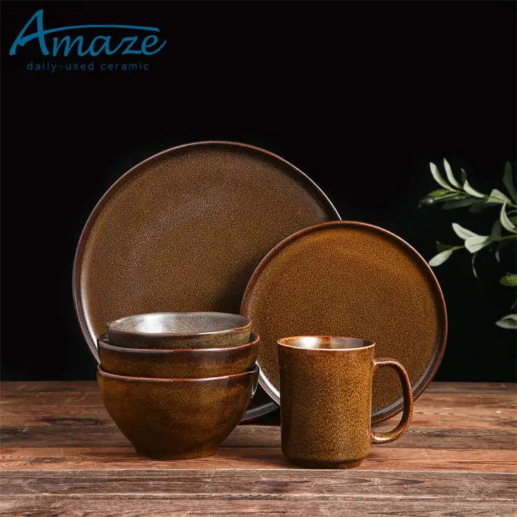 Sale by bulk cheap vintage kitchen custom porcelain dining plate sets dinnerware ceramic dishes plates