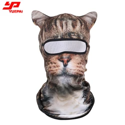 Dropship Full sublimation head face one hole winter designer cat dog headwear design logo 3d animal custom print balaclava