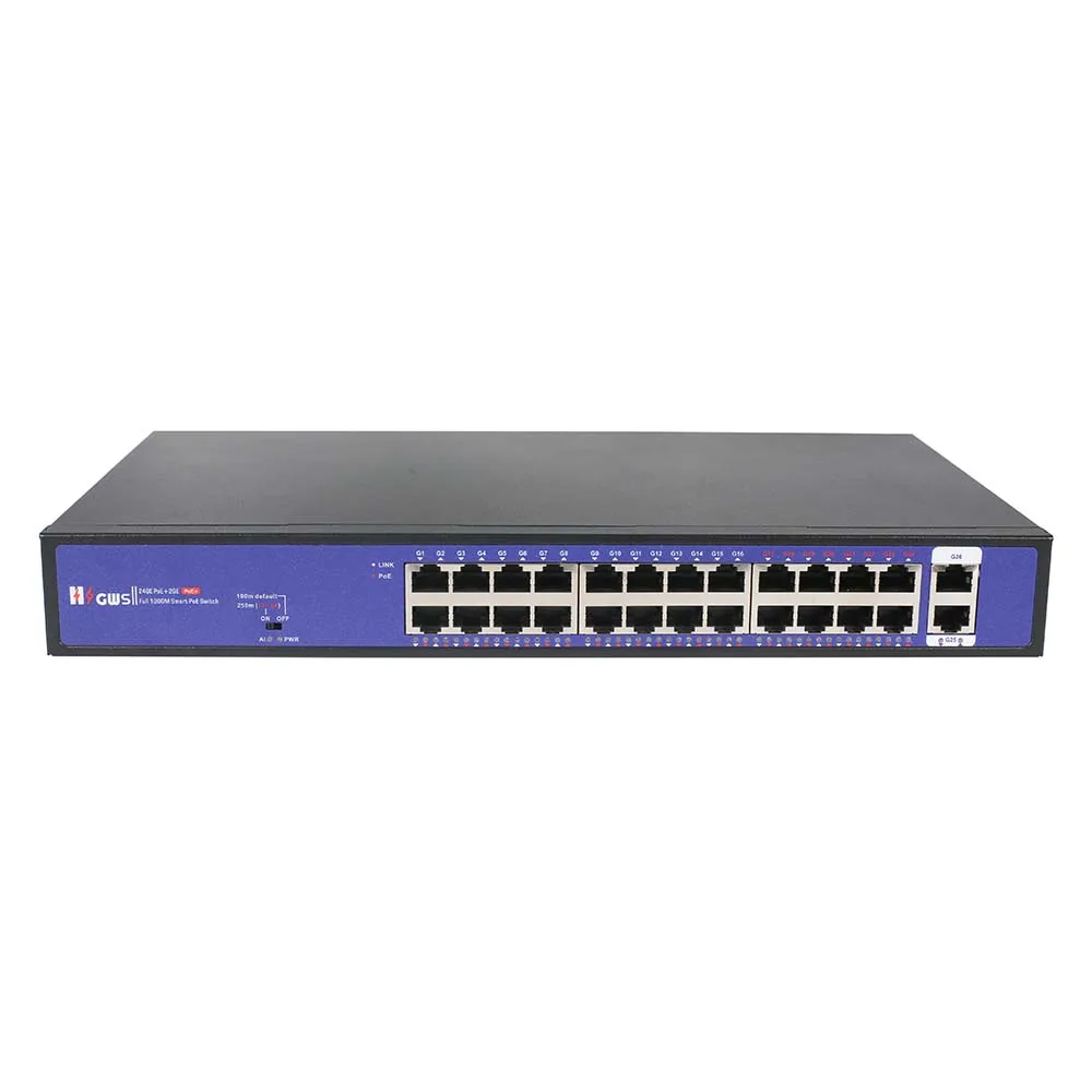 Оптовый Заводской Оригинальный сетевой коммутатор 24x10/100 м порт POE с 2x10/100/1000 восходящая линия RJ45 OEM/ODM товар в наличии