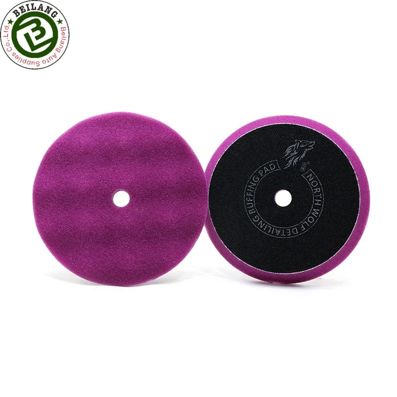 Newest Wave Sponge Auto Care Purple Cutting Pad 5inch Foam Buffing and Polishing Pad