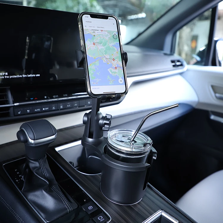 Black 360 Degree Adjustable Multifunctional Cup Drink Holder Adapter Expander Vehicle Mounted Cup Holder Extender Coffee Drink