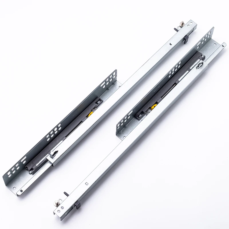 Full American Type Soft Close Hidden Cabinet Slide Automatic 2 Section Wholesales Drawer Rail