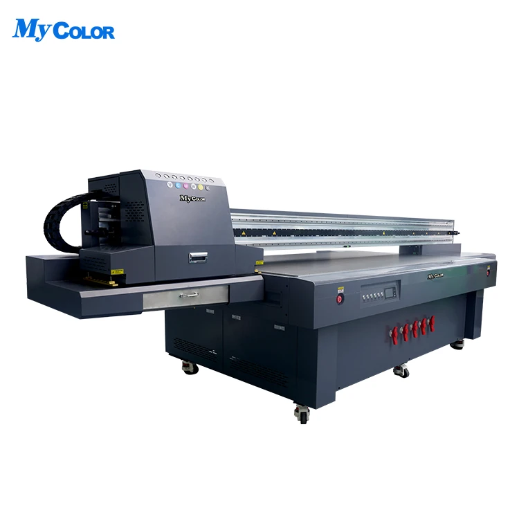 Mycolor 2513 Flatbed UV Printer Large Format UV Flatbed Printer Acrylic Printing Machine 2.5*1.3m Height Adjustable UV Printer