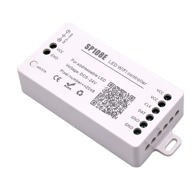 Sp108e Wifi светодиодный контроллер пиксель Spi Адресуемая Светодиодная лента приложение пульт дистанционного управления 2048 пикселей