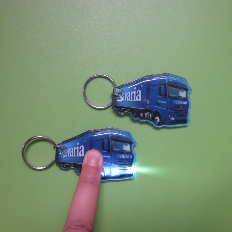 Custom Logo Printed Promotional Reflector PVC Reflective Keychain tag  Reflective Zipper Pull With LED Light