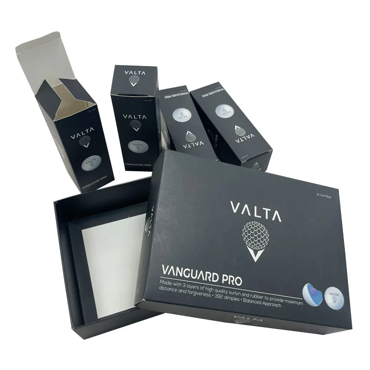 Custom 3 Golf Ball Sleeve Shipping Gift Set Box Recycled Paper Packaging 12 Golf Ball Box For Dozen Golf Balls