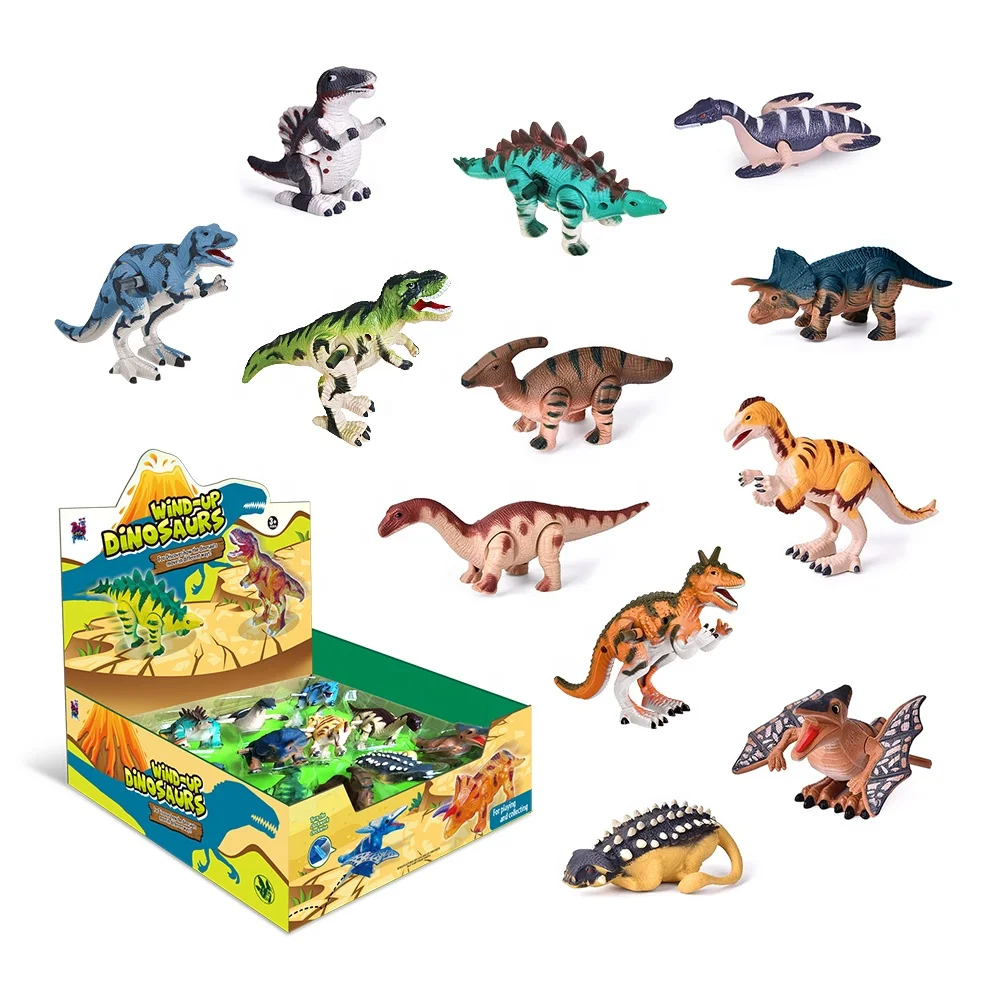 Mini Plastic Dinosaur Jurassic World Kid Realistic Dino Model Small Wind-Up Toys