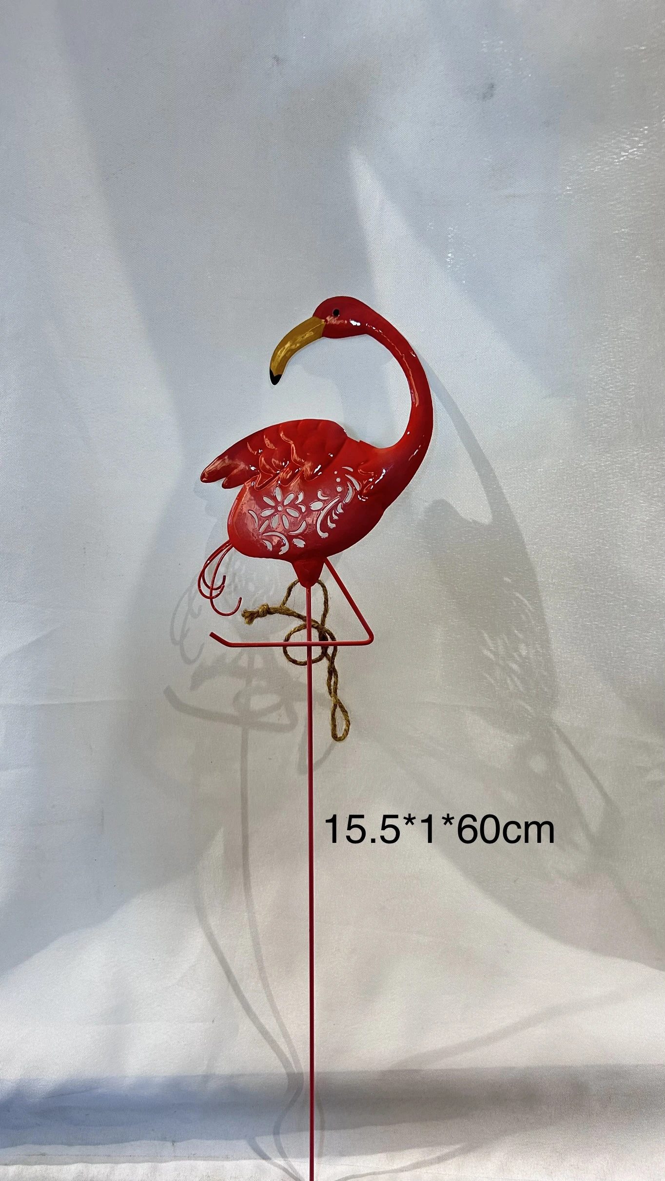Wholesale customized gifts pink metal iron backyard flamingo fairy easy installation garden stakes birds yard flamingo products