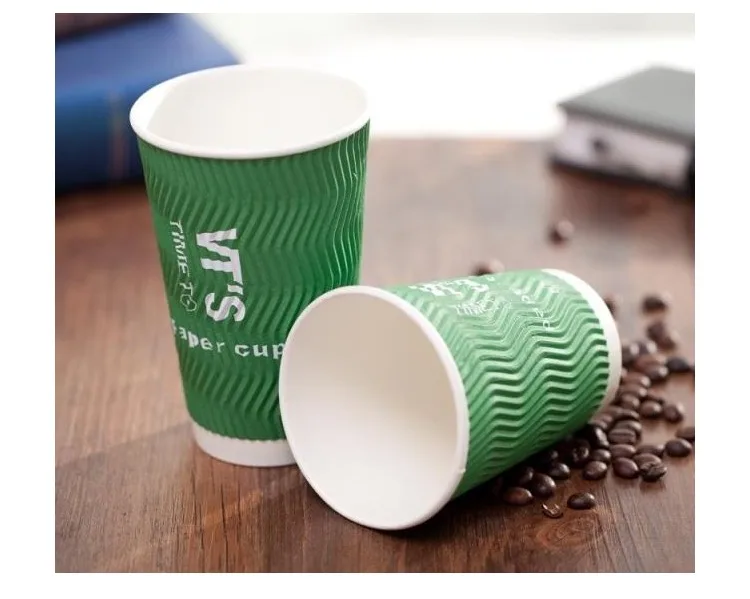 12 ounce ripple 3 ply disposable insulated double wall paper cup with good quality and factory price