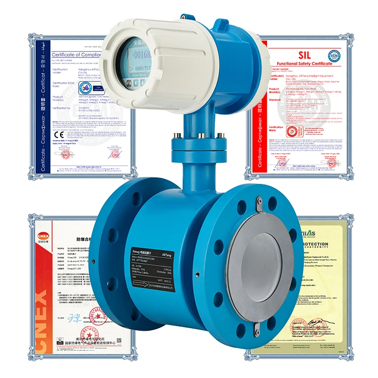 China DN150 Electromagnetic Flowmeter Rs485 Sea Water Flow Meter Sewage Water Magnetic Sensor Price
