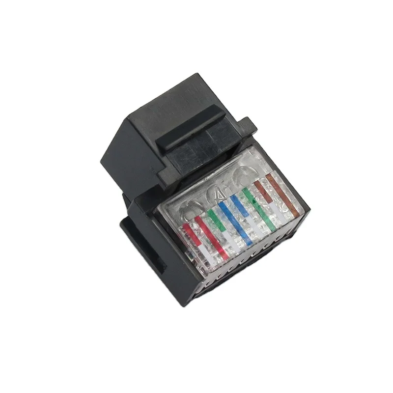 Keystone Jack Rj45 Ethernet Module Cat5E Network Coupler Punch Down Adapter