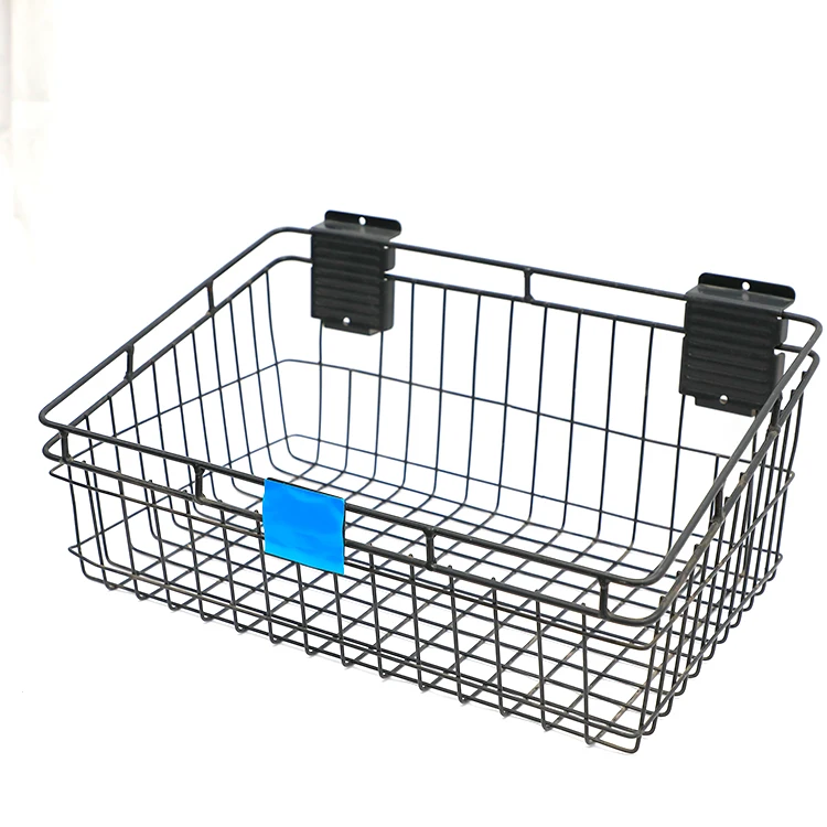 Popular supermarket wire storage basket Metal Wire Mesh Basket for home