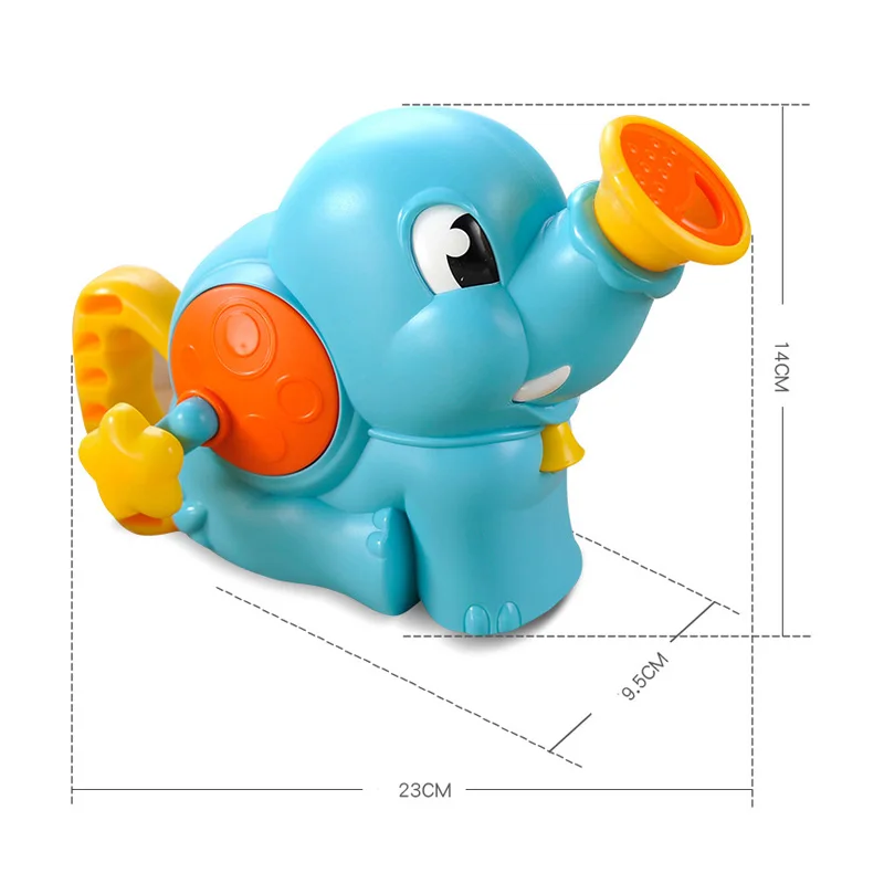 
Hot selling plays water toy elephant manual water spray baby and kids shower toy for bath 