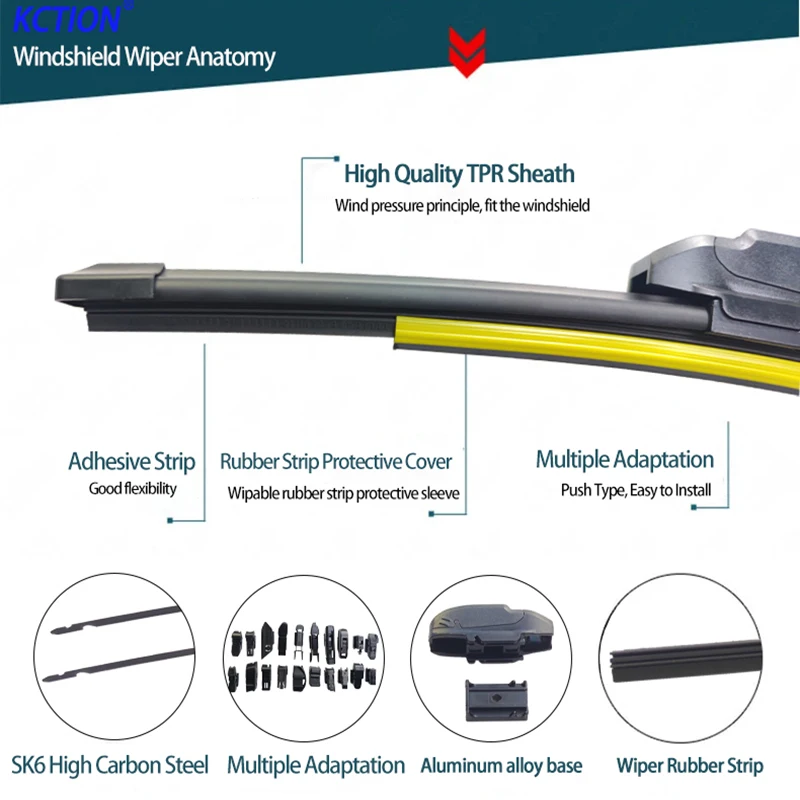 KCTION Wiper Factory Car Front Window  High Quality  Car Windshield Wiper Blade Universal Multifunction Wiper Blades for car