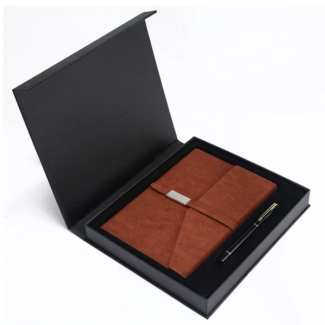 High quality corporate promotional gift box items notepad and pen gift set