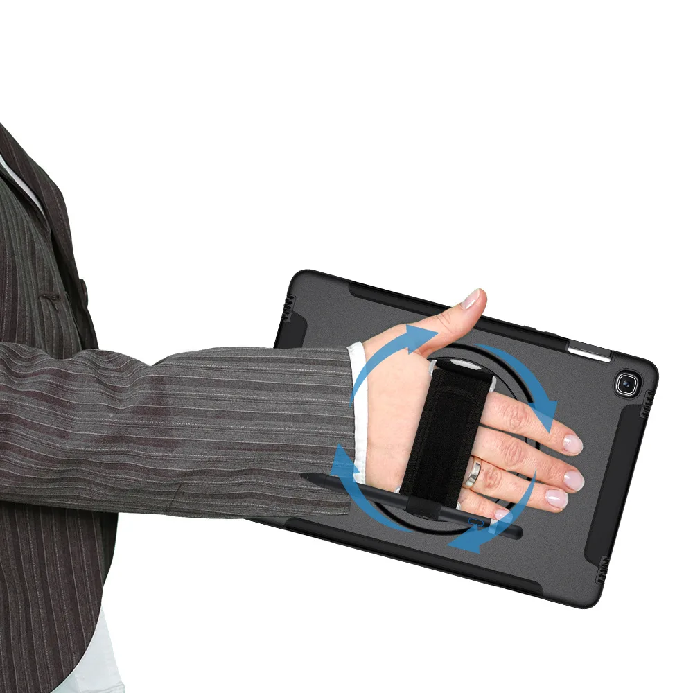 TB002 YTIFOU 360 Degree rotating PC TPU hand Strap shell  Protecting Case for Ipad mini Pro Air 4 2 3 5 9.7 2018 10.1 10.5 12.9