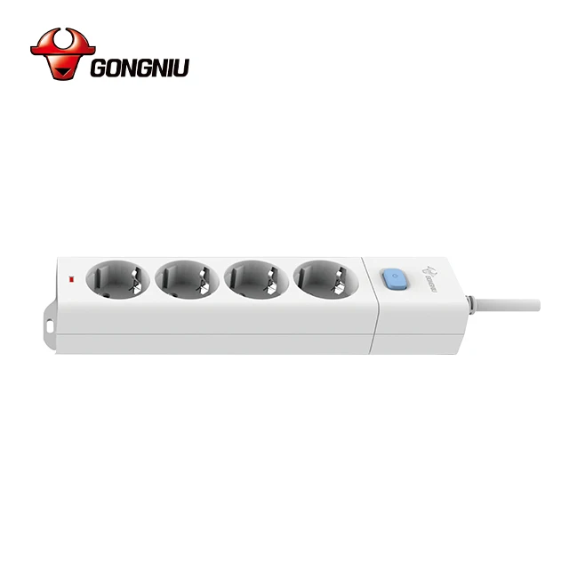 
Exported good quality Russia EU standard 4 way 3 m power cord extension lead power socket surge protector 