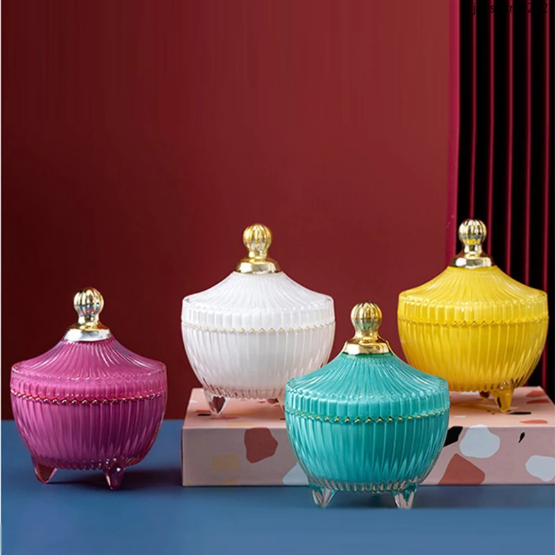 2021 Newest Fancy Design Good Quality Wedding Decoration Kitchen Glass Candy Food Storage Jar