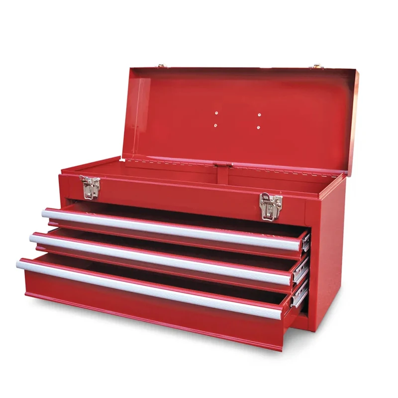 24Inch Empty Heavy Duty Metal Cantilever Electrician Organizer Tool Box